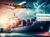 Transportation And Logistic Import Export And Transport Industry Of Truck Contai
